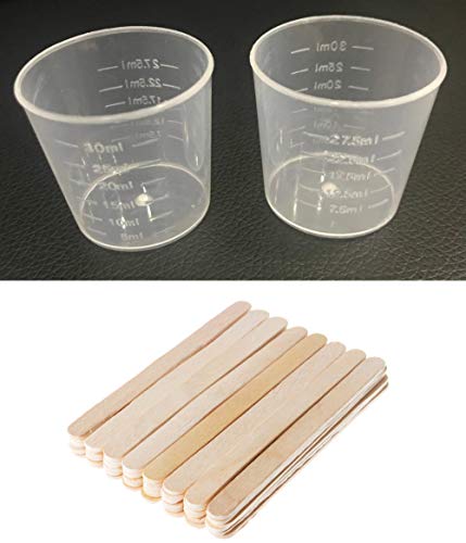 100 vasos plásticos medidores transparentes 30 ml miniatura 2