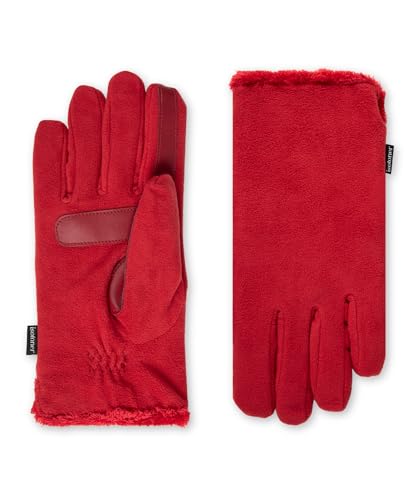 isotoner Women's Recycled Stretch Fleece Gloves with Microluxe and Smart Touch Technology
