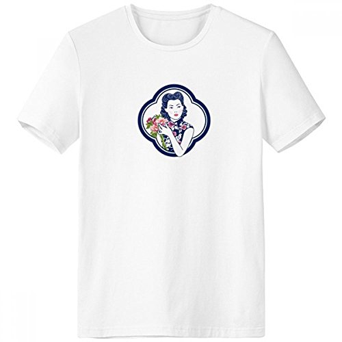 T-shirt sport homme blanc XL pour le printemps et l'été fleuri