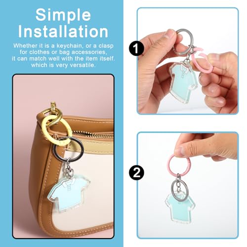 Farb Runde Karabiner Gjinxi O-Ring Karabinerhaken aus Zinklegierung Karabinerring Federöffnung DIY Runde Karabinerloop Karabiner mit Federhaken für Schlüsselring,Rucksack,Anhänger,Paracord(Bunte,30mm)