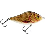 Salmo Slider Jerkbait Wobbler, Salmo Farben:Supernatural Golden Crucian, Länge/Gewicht/Laufverhalten/Tauchtiefe:10cm / 36g / schwimmend / 1.0-1.0m