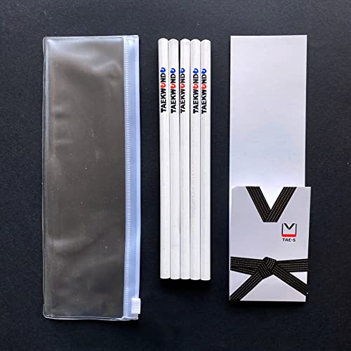 Lápices Taekwondo TAE-S HB con estuche PVC blanco, pack 5 miniatura 7