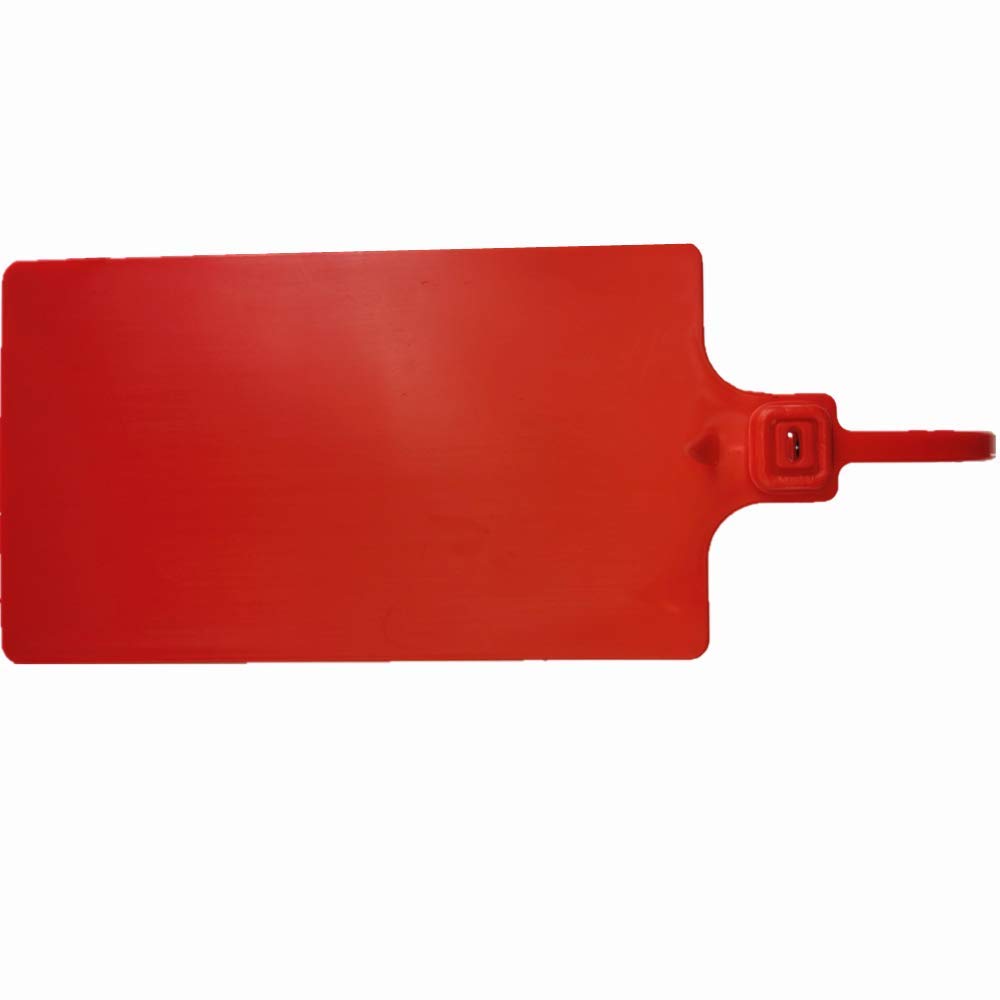 Plastic Seals Shipping Tags Logistics Use Big Sign Tie Large Label Tie, 255 mm Total Length, Package of 100pcs (Red)