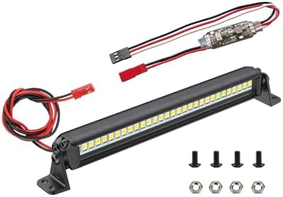 RC Light Bar 30 LED 5.3 Inch Aluminum RC Lights RC Crawler Accessories for Axial SCX10 Traxxas TRX4 TRX6 Arrma Senton Redcat GEN7 1/8 1/10 Scale Rock Crawler Truck RC Car Roof Light Kit