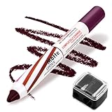 Boobeen Matte Lipstik Pencil Lip Crayon Stick Makeup, Non-smudge Matte Full Coverage Lip Color Smooth Creamy Lip Pen for Women, Lip Liner Set with Sharpner