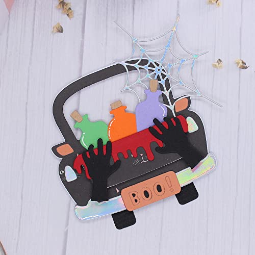 KSCRAFT Halloween Truck Add On Metal Cutting Dies Stencils for DIY Scrapbooking Decorative Embossing DIY Paper Card