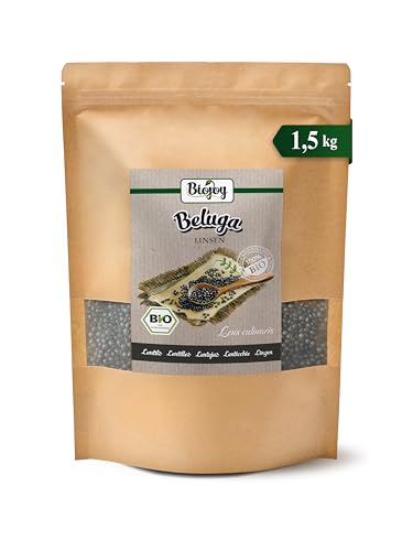 Biojoy Lentilles Beluga BIO (1,5 kg), entières, Lentilles noires
