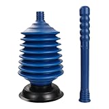 PERSELOSO Hochdruck Toilettenpömpel aus Robustem PP für Badezimmer und Küche mit Starkem Saugnapf Verstopfungsentferner für Wc und Spüle 1 Stück