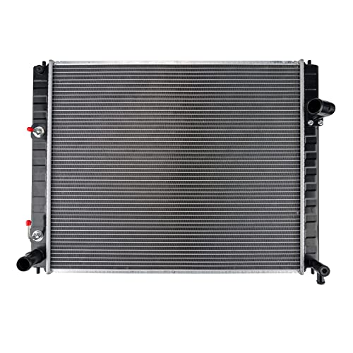Image of KAX Radiator, CU13078 OE Style Bolt-On Aluminum Core Radiator Replacement EX35, EX37, FX35, FX37, QX50, QX703.5L 3.7L, 25-1 /16 inchW, 20-9 /16 inchH, 1-3 /8 inchInlet, 1-3 /8 inchOutlet
