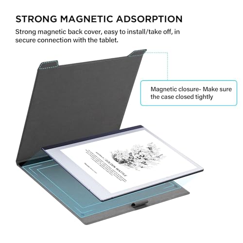 OLAIKE Hülle für Remarkable 2 Paper Tablet 10.3" 2020, PU Leder Smart Cover mit Bulit-in Magnet, Book Folio Design mit Stifthalter (Exklusive Vorlagen bereitgestellt)