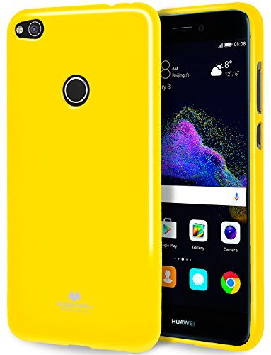 GOOSPERY Pearl Jelly for Huawei P8 Lite 2017 Case with Screen Protector Slim Thin Rubber Case (Yellow) HWP8L2017-JEL/SP-YEL