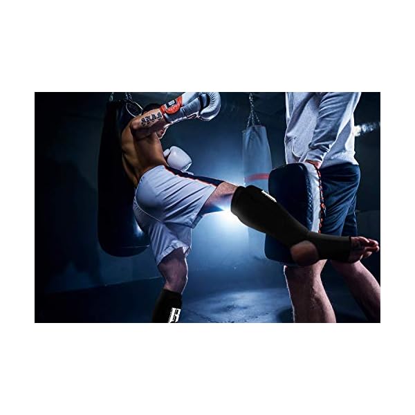 RIMSports-Muay-Thai-Shin-Guards-Kickboxing-Premium-MMA-Shin-Guards-and-Shin-Pads-Ideal-Shin-Guard-for-Shin-Protection-Wrestling-Sparring-Muay-Thai-Kickboxing-Karate RIMSports Muay Thai Shin Guards Kickboxing Premium MMA Shin Guards and Shin Pads Ideal Shin Guard for MMA, Wrestling, Sparring, Muay Thai, Kickboxing & Karate (Black, S/M)
