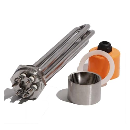 Élément chauffant thermoplongeur DN50 BSP acier inoxydable 304 eau huile 380V 6KW 255L