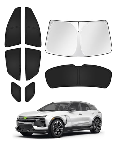 Image of Canvcle Window Shades for 2024-2026 Chevrolet /Chevy Blazer EV (NOT for Blazer) Accessories Windshield Sun Shade Side Rear Window Covers Sunshade Sun Shield Privacy for Camping Keep Car Cool Black 8PCS