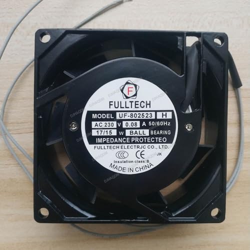 DJHAQDM Compatible para FULLTECH UF-802523 H UF-802523H AC230V 0.08A 17-15W 8025 80x80x25mm 2-wire Ventilador refrigeración
