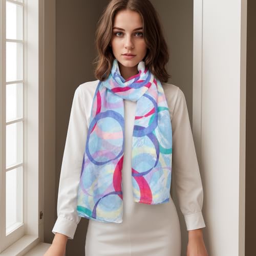 RIIQIICHY Scarf for Women Fashion Scarf Floral Print Scarves for Women Lightweight Spring Summer2