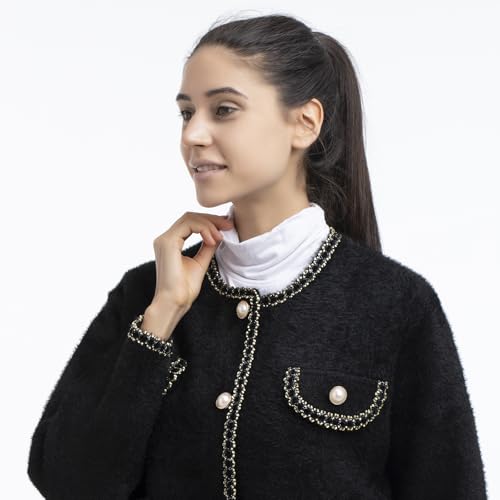 Teemall Women's Faux Turtleneck Dickey Collar Half Top Mock Blouse Neck Cover (3pc)3