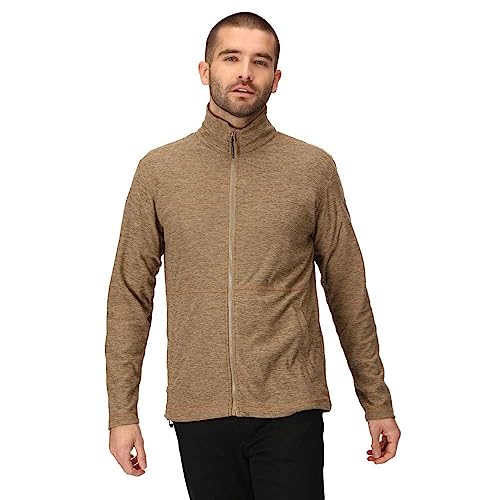 Regatta Mens Edley Marl Full Zip Fleece Jacket (XXL) (Gold Sand)