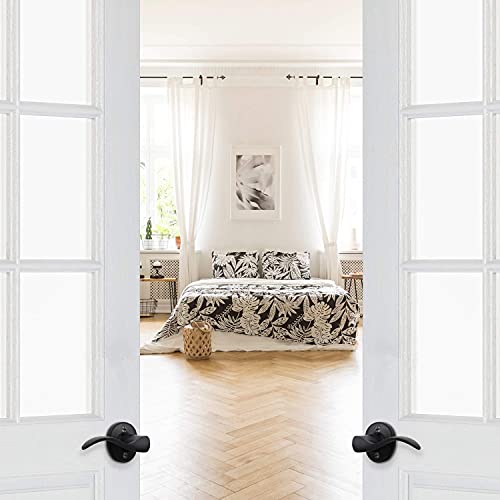 Ohuhu Interior Door Handles, Black Door Handle, Matte Door Lever+Dummy Door Knob, Closet Door Handle, 2 Pieces Door Lever #TOP5