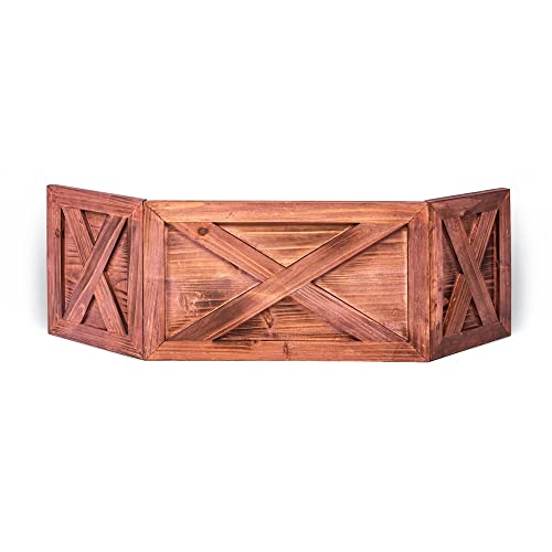 Wooden Tree Collar Box - Christmas Tree Box Stand Farmhouse Rustic Decor. Vintage Weathered Wood Decoration (Folding Small, Brown) #TOP1