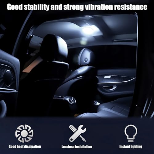 4 bombillas LED 578 6000K blancas para interiores de auto miniatura 5