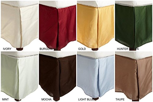 600 Thread Count (1 Pcs) Split Corner Bed Skirt/Dust Ruffle (14" Inches) Drop Length (Lavender Solid, Three Quarter/Small Double - 48" X 75") 100% Egyptian Cotton #TOP1