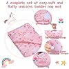 Cloele Toddler Nap Mats for Preschool,Unicorns Nap Sack for Daycare with Removable Pillow-53 x 21 Kid's Slumber Bags Nap Mat for Toddler Girls Kindergarten,Camping Travel #2