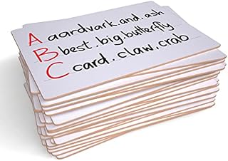 Show-me LFB30 Rigid Lined Double-Sided Boards, Extra Durable and Made with MDF  A4 Size for Drywipe and Whiteboard Pens  Ideal for Schools and Education (Pack of 30)