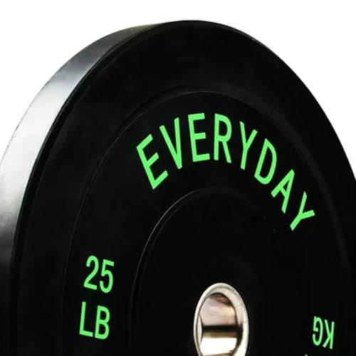 Image of BalanceFrom Olympic Rubber Bumper Weight Plate Set with Steel Hub Inserts - 2-Inch Hole Plates for Strength Training, Powerlifting, and Weightlifting at Home, Garage, or Commercial Gym
