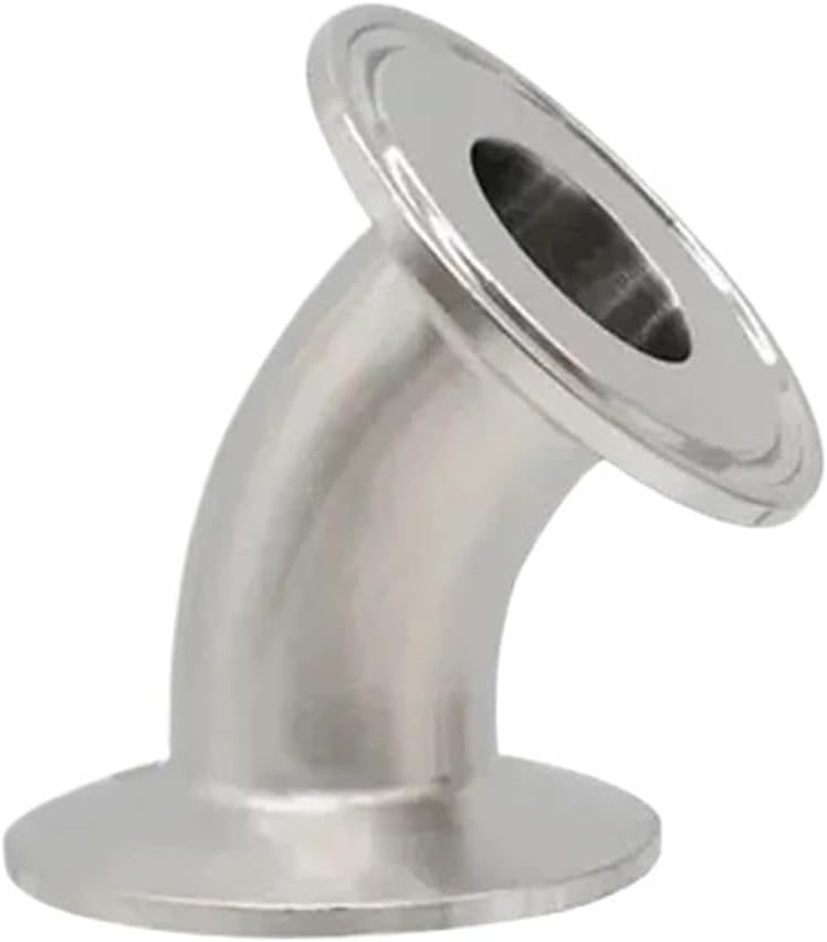 1.5" 2”Tri Clamp TC25.4, 45 Degree Elbow Pipe OD 19 25 32 38 51mm Pipe Fitting Connector(51mm x Ferrule 64)