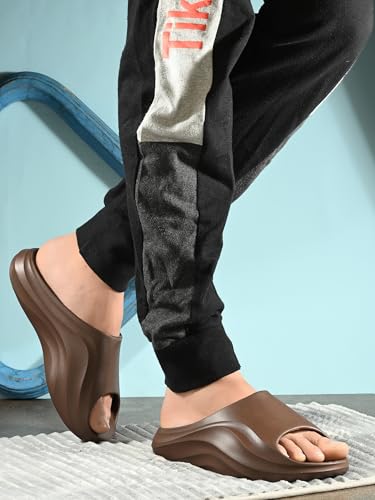 Image of DOCTOR HEALTH SUPER SOFT Men's Double Buckle Slide Sandals | Lightweight Cushioned EVA Slippers | Anti-Slip Comfortable Open Toe Casual Slides for Indoor Outdoor Everyday Wear
