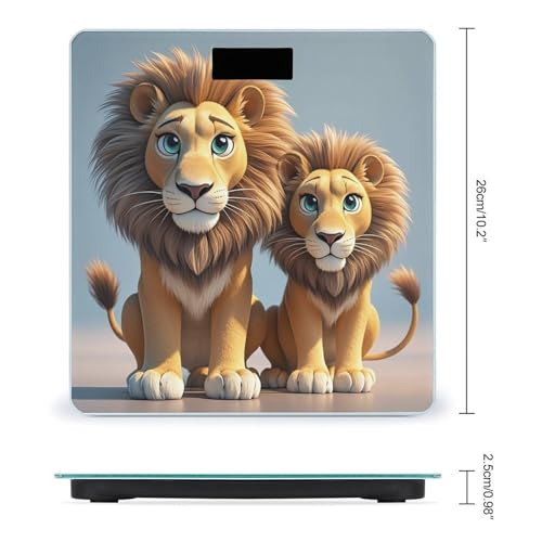 Báscula digital Two Lions de vidrio templado miniatura 2