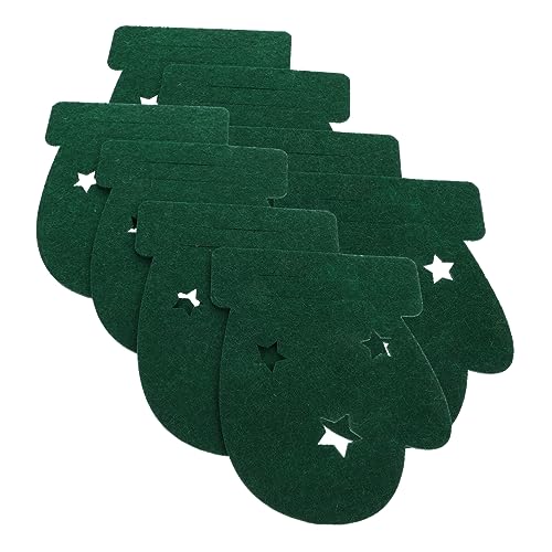 Alipis 8 piezas Soporte para Cubiertos Forma de Manopla Navideña para Cubiertos Verdes Diseño Festivo para Mesa de Navidad Compacto y Fácil Almacenamiento