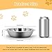 MicoSim Stainless Steel Cat Bowl - Shallow Wide Flat Cats Food Bowls,Metal Kitten Dishes Whisker Friendly Fatigue Relief,Replacement Basic Kitty Plates for Elevated Stand,Dishwasher Safe（Set of 12）