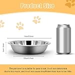 Stainless Steel Cat Bowl-Shallow Wide Flat Cats Food Bowls,Metal Kitten Dishes Whisker Friendly Fatigue Relief,Replacement Basic Kitty Plates for Elevated Stand,Dishwasher Safe（Set of 5） - Image 2