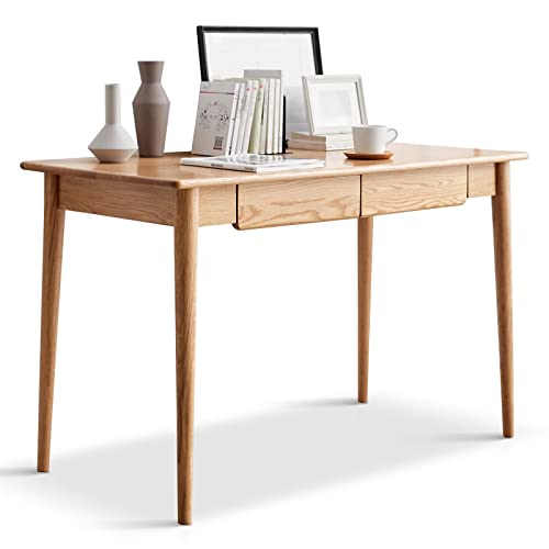 Frithjill Home Office Writing Desk, Solid Wood Workstation Table With 2 Drawers For Small Spaces #TOP5
