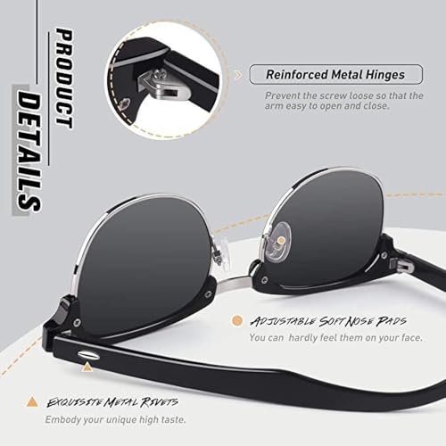 Image of Club Master Men's Classic Black Plastic Adult Oval Sunglasses with Black Polarized UV Protection Lens