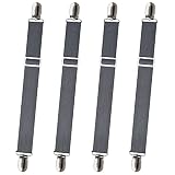 Sopito Bed Sheet Fasteners, 4pcs Adjustable Sheet Straps Heavy Duty Bed Sheet Grippers Suspenders fo