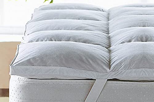 Image of Springtek Premium Luxe Micro Fibre Mattress Topper for Queen Size Bed | Queen Bed Topper 72 inchx60 inch | 2 inch Padding | Super Soft Mattress Padding for Comfortable Sleep | 72 By 60 Inch, White