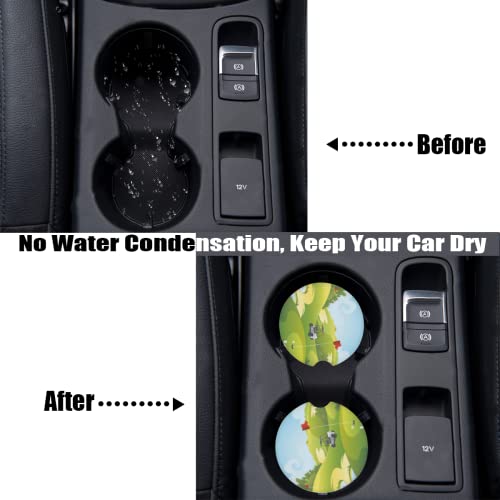 Posavasos cerámicos para auto 2 unidades 2.68 pulg miniatura 4