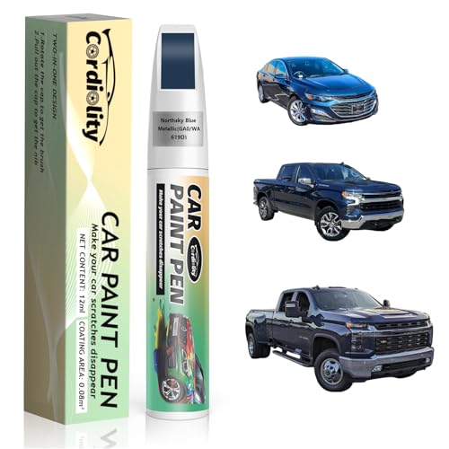 Image of Car Touch Up Paint Northsky Blue Metallic(GA0 /WA619D) for Chevrolet, Color Accurate Car Scratch Repair Remover Pen Fix Auto Paint Chips and Nicks
