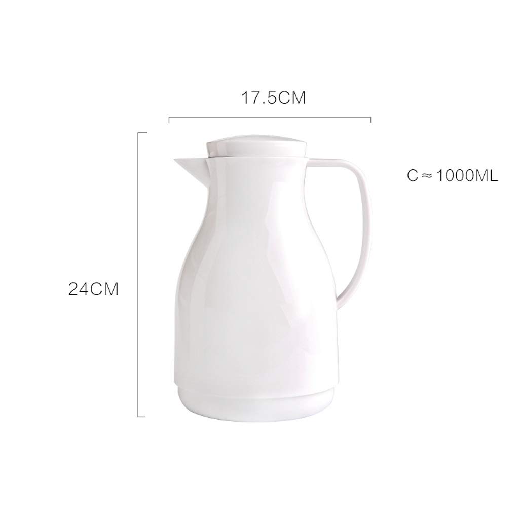 Jarra térmica para café Olla con Aislamiento al vacío de Doble Capa Avanzada/Apto para café, té, Leche Capacidad de 1000 ML para Mantener el Termo líquido Caliente o frío