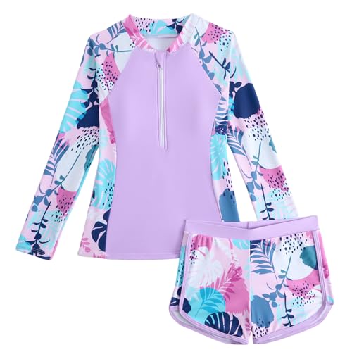 Traje de baño para niños con manga larga y cremallera para un cambio rápido