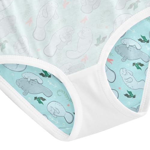 Girls' Underwear Blue Manatee Cotton Stretch Comfort Toddler Panties 5