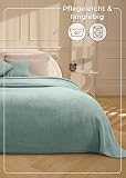 LAYNENBURG Premium Baumwolldecke 150x200 cm - Oeko-TEX 100 - Baumwollmix Kuscheldecke - Decke als Wohndecke, Sofa-Decke & Couchdecke - Wolldecke kuschelig-warm aus Baumwolle (mintgrün)