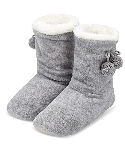 Image of Keyela Womens Non-Slip Sole Slipper Socks, Fluffy Winter House Booties | Ultra soft fuzzy warm indoor house slippers Non-skid bottom for safe walking Cozy winter footwear for ladies