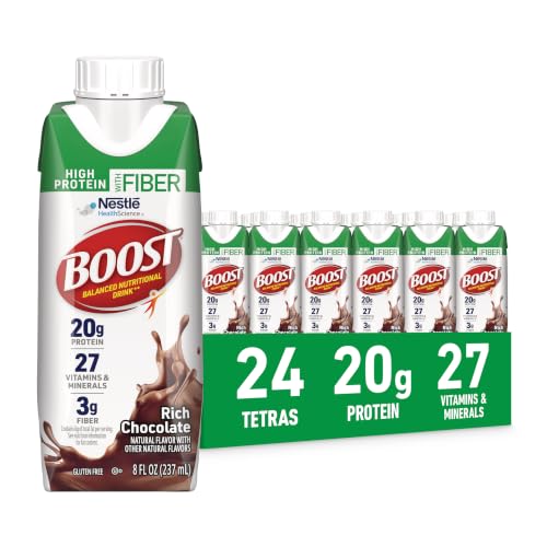 BOOST High Protein with Fiber Balanced Nutritional Shake, Ch...