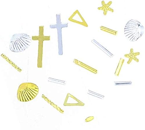 1 pcs Latest Nail Art Rivet/Stud Wheel Gold Silver 3D Metal Frame/Cross/Shell/Stick/Starfish/Triangle Design Nail Art Supplies