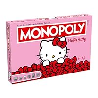Winning Moves Monopoly Hello Kitty Edition - Popular Board Game Hello Kitty - Strategy Board Game with Family & Friends! - 2-6 Players Aged 8+