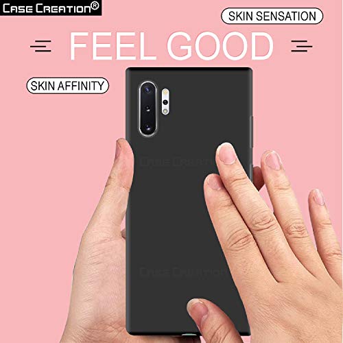 Image of Case Creation Luxurious OG Series for Samsung Galaxy Note10 Case Cover,Anti-Dirty Slim Case Frosted Matte Cute Candy TPU Raised Bezel (Splash of Color) Back Cover for Samsung Note 10 Plus -Black